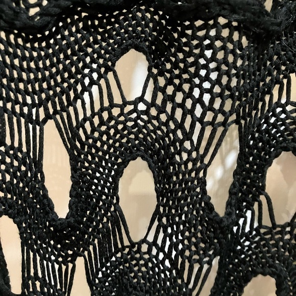 BCBGMaxAzria medium Womens New with tags Black Open-Knit Sweater - Picture 15 of 16